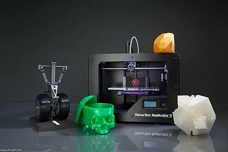 Professional 3D printer with metal-look parts